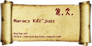 Maracz Kájusz névjegykártya